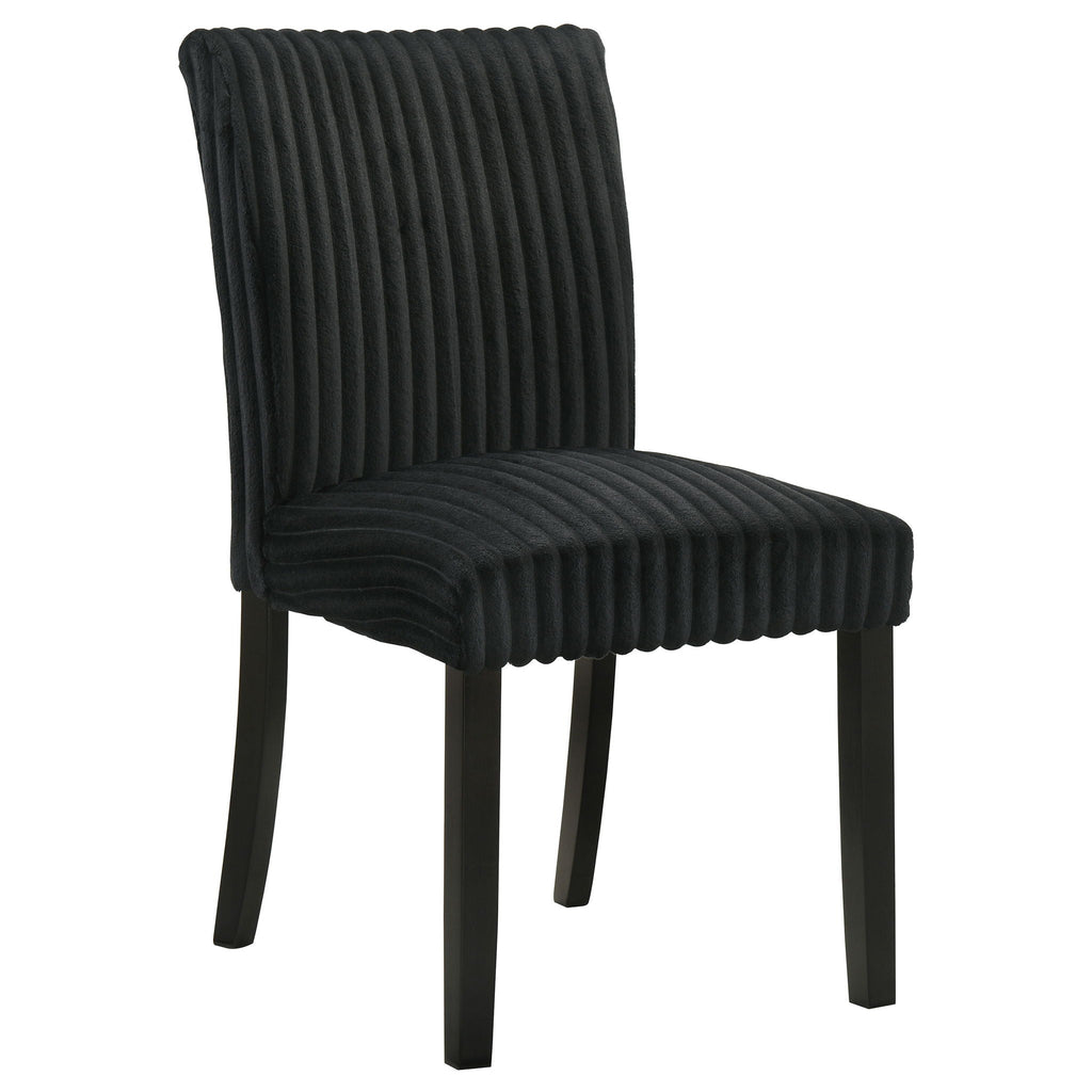 Dermott Upholstered Parson Dining Side Chair Black (Set of 2)