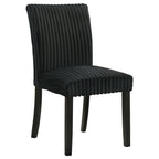 Dermott Upholstered Parson Dining Side Chair Black (Set of 2)
