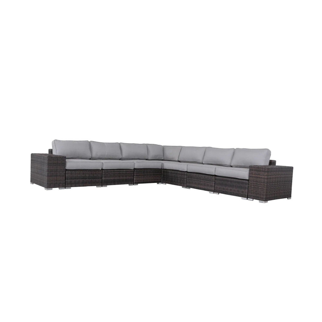 Modern Rattan Wicker Seating Group With Cushions