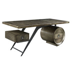 Brancaster - Executive Writing Desk With USB - Bronze Aluminum