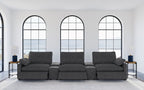 Collins 5-Piece Power Reclining Home Theater Seating Dark Grey