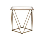 Fogya - End Table - Mirrored & Champagne Gold