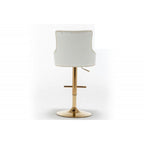 Adjustable Swivel Bar Stool With Nailhead Trim (Set of 2)