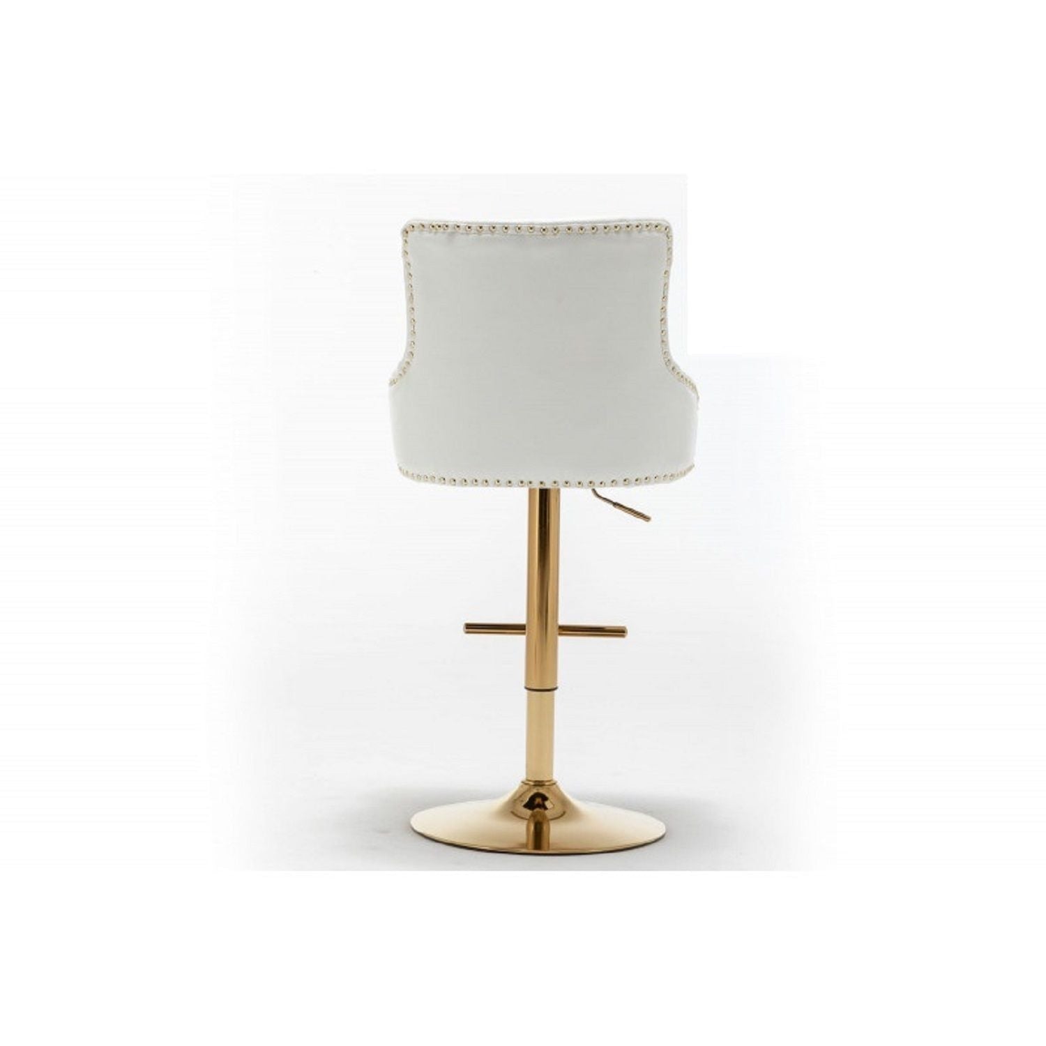 Adjustable Swivel Bar Stool With Nailhead Trim (Set of 2)