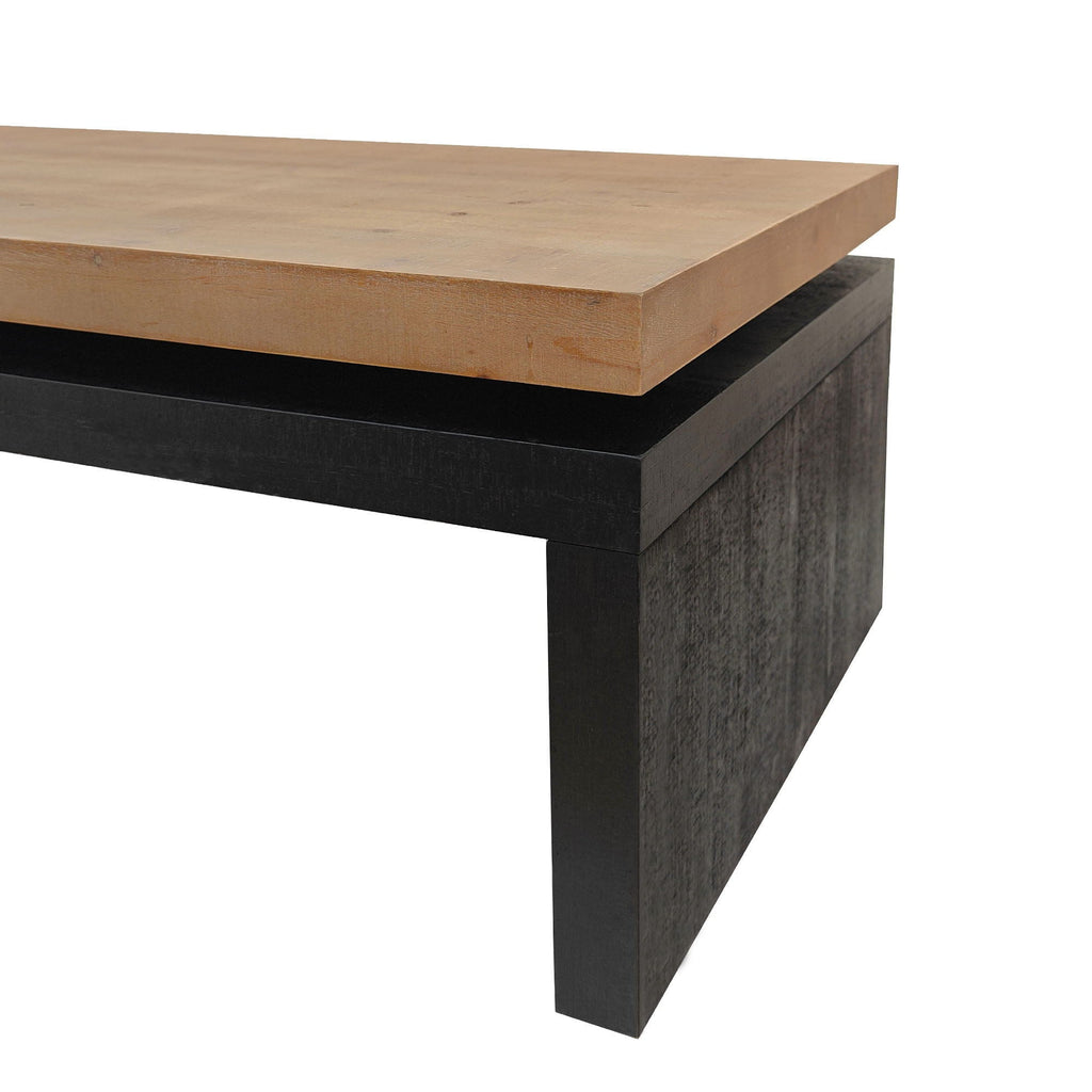 Coffee Table Rectangular Center Table For Living Room - Black / Natural / Multi / Natural Multi / Natural Wood / Natural Wood Wash