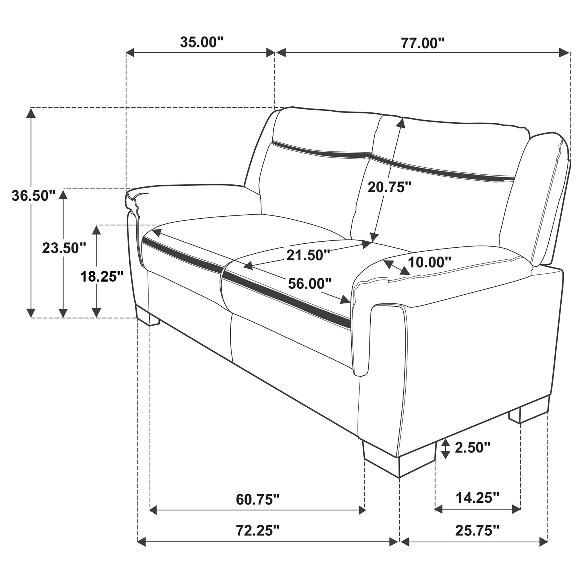 Arabella Upholstered Padded Arm Sofa Grey