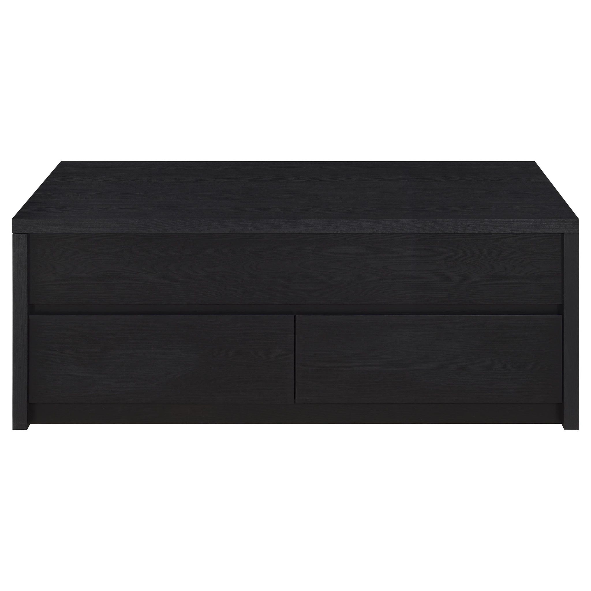 Knapp Lift Top Cocktail Coffee Table with Dual Drawers Black