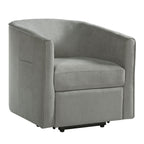 Power Lift Recliner Barrel Shape Reclining Chair With Footrest And Side Pocket