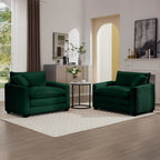 Modern Classic Fabric Single Chair Deep Seat Sofa With Pillow