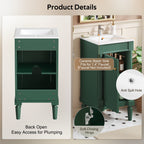 French Style Bathroom Cabinet With Sink, Adjustable Shelf