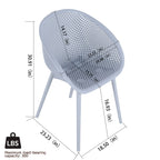 Modern Lounge Chair Set With Round Table