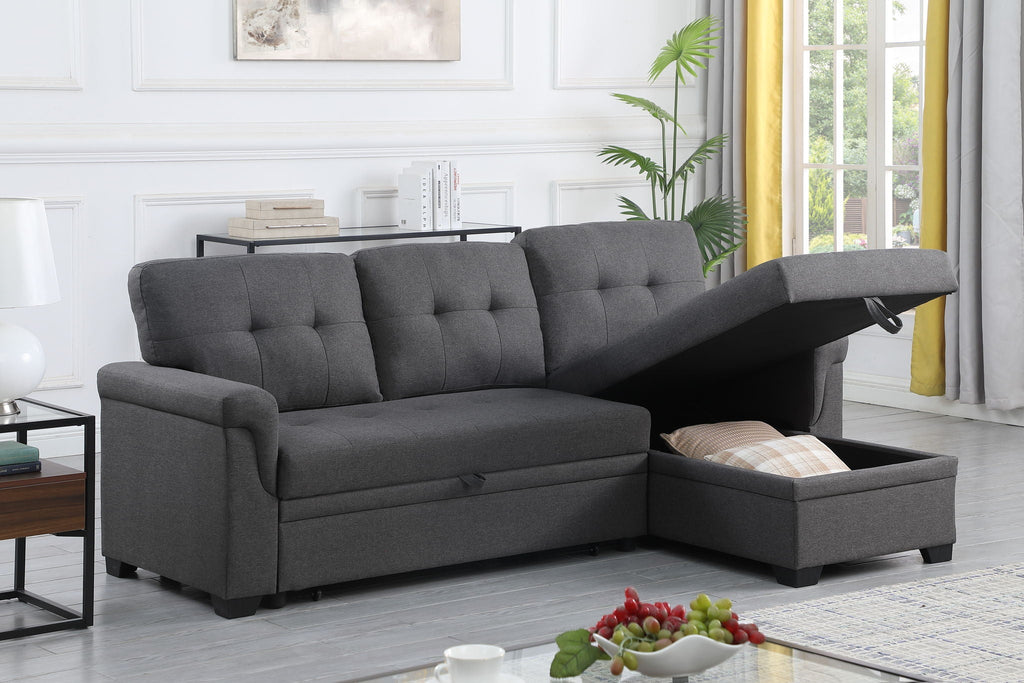 Lucca - Reversible Sleeper Sectional Sofa With Storage Chaise