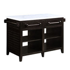 Darwid - Kitchen Island - Marble Top Top & Espresso