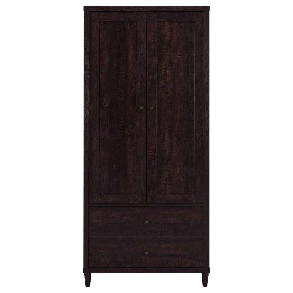 Wadeline 2-door Tall Accent Storage Cabinet Rustic Tobacco
