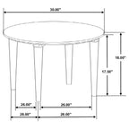 Aldis Round Marble Top Coffee Table White and Natural
