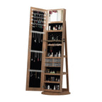 Swivel Jewelry Cabinet With Full Length Mirror