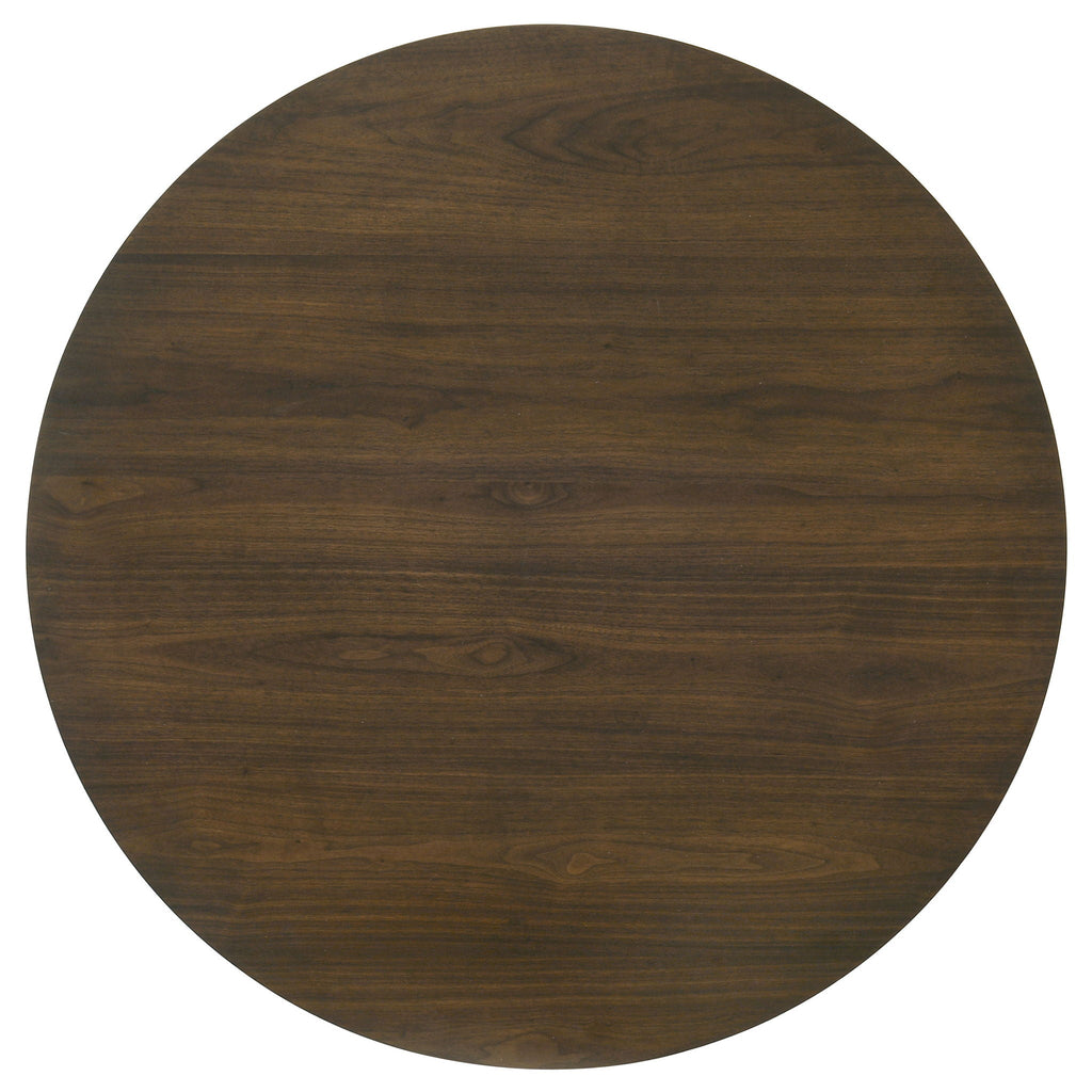 Strouse 47-inch Round Wood Dining Room Table Walnut