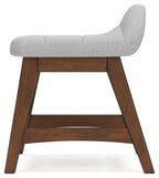 Lyncott - Home Office Desk Chair - Light Gray / Brown