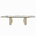 Cora - Dining Table - Ceramic Top & Golden Champange