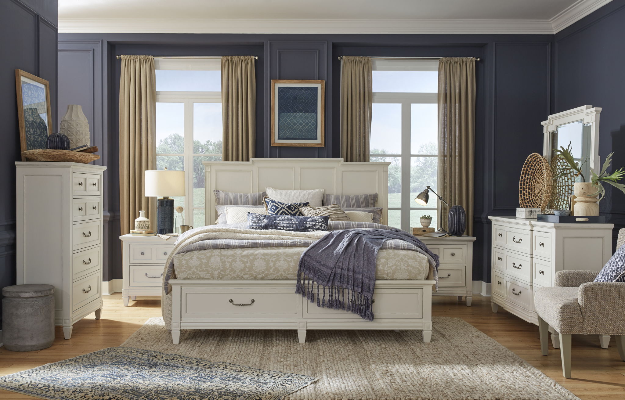 Willowbrook - Drawer Nightstand - Egg Shell White With Slight Rub Through
