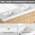 Freestanding Bathroom Vanity With Resin Sink, Soft-Closing Doors And Drawers