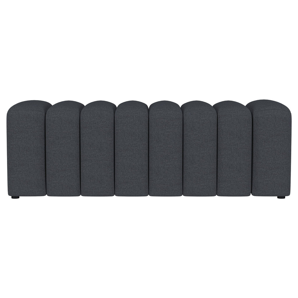 Summer Fabric Upholstered Tufted Accent Bench Charcoal