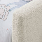 Cute Rabbit Ear Upholstered Platform Bed Frame With Safety Rail