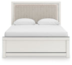 Zuraleus - Upholstered Panel Platform Bed With Roll Slats