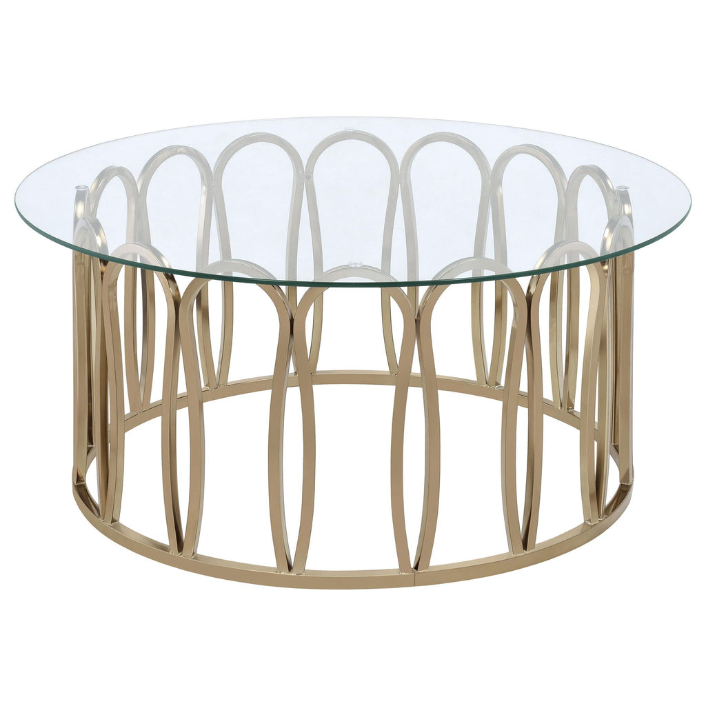 Monett 2-piece Coffee and End Table Set Chocolate Chrome