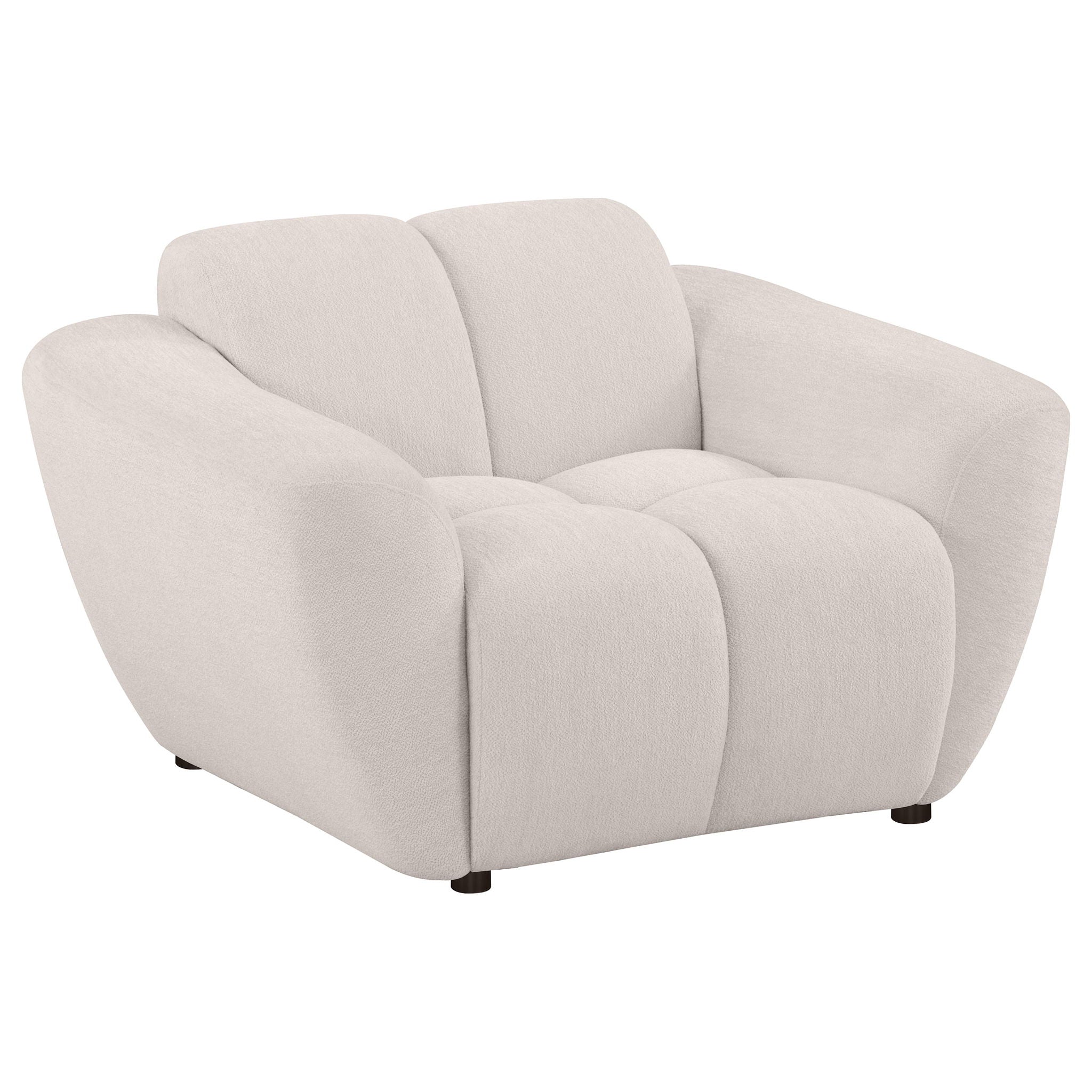Destino 3-piece Chenille Splayed Arm Sofa Set Greige