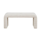 Modern Contemporary Boucle Waterfall Bench