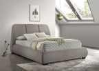 Mokena 46-inch Upholstered Queen Platform Bed Taupe
