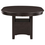 Lavon Oval 60-inch Wood Extension Leaf Dining Table Espresso