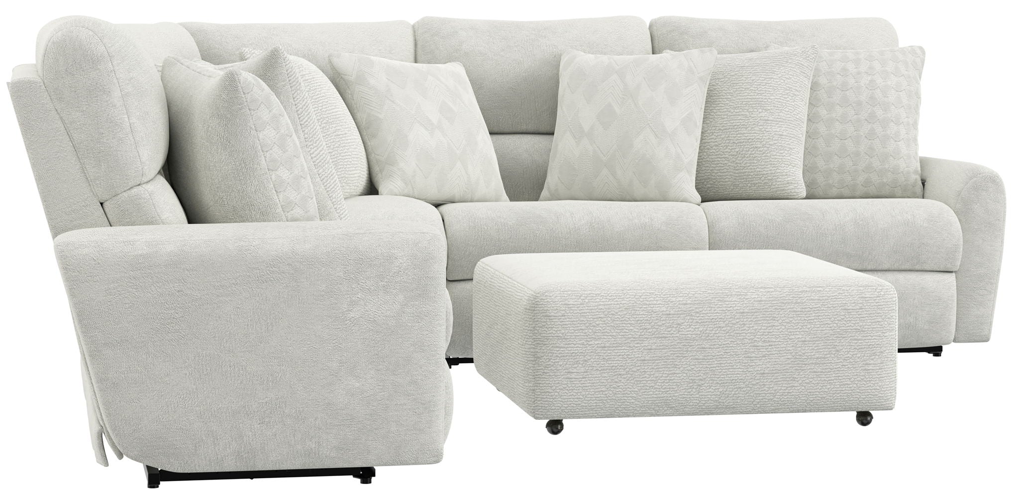 Majesty - Deep Seating Power Reclining Sectional And Ottoman