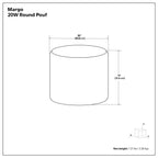 Margo - Handcrafted Round Pouf