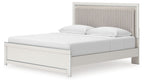 Zuraleus - Upholstered Panel Platform Bed With Roll Slats