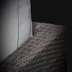 Wicker Seating Group Set With Table And Cushions