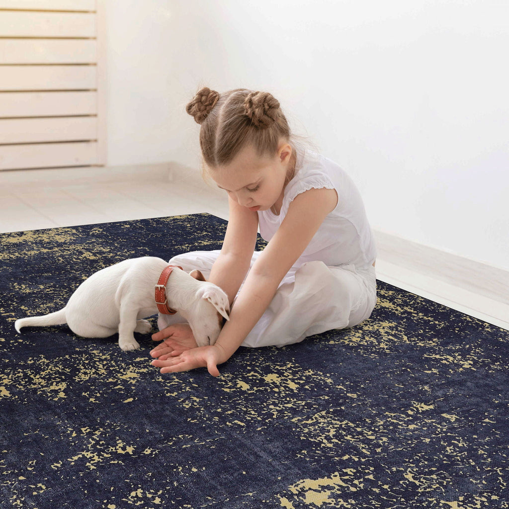 Maval - Abstract Washable Area Rug
