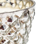 Scented Soy Wax Candle Glass (Set of 4) - Silver