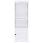 Laughlin 4-shelf Engineered Wood Media Tower White