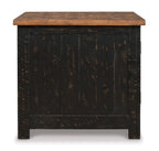 Valebeck - Rectangular End Table - Black / Brown