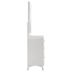Cassia 6-drawer Dresser Cabinet with Mirror White High Gloss