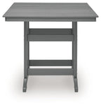 Sanctuary Beach - Square Counter Table With Umbrella Option - Dark Gray