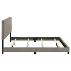 Dorian Fabric Upholstered California King Panel Bed Taupe
