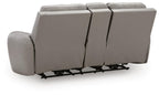 Real Moments - Power Reclining Loveseat With Audio Seating - Ash