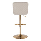 Henry - Contemporary Adjustable Barstool With Swivel With Rounded T Footrest (Set of 2)