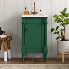 Bathroom Vanity With Sink, Storage Cabinet With Door, Drop In Sink, Compact Freestanding Design