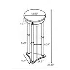 Edie Round Marble Top Plant Stand Merlot