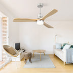 Indoor Ceiling Fan With Dimmable LED Light, 6 Speed Remote ControlLED DC Motor, Reversible Blades