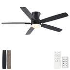 Mordern Flush Mount Ceiling Fan With Light And Remote Control